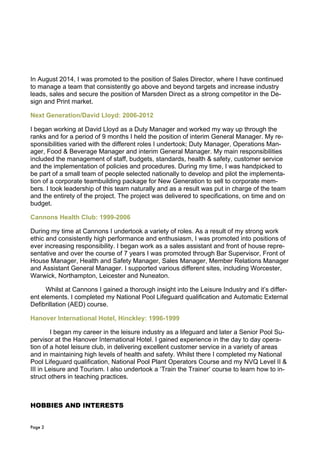 Alex Calver CV | PDF