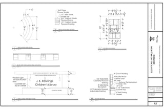 COLLEGEFORCREATIVESTUDIES
DIN270:AutoCADII/ArchitecturalDrawing
KITCHEN ELEVATION
1/2" = 1'
REAR VIEW CIRCULATION DESK ELEVATION
1/2" = 1'
CIRCULATION AREA ELEVATION
1/2" = 1'
CIRCULATION DESK SECTION
1/2" = 1'
KITCHEN SECTION
1/2" = 1'
CIRCULATION DESK DETAIL
1/2" = 1'
1
A1
2
A1
3
A1
3A
A1
4
A1
4A
A1
 