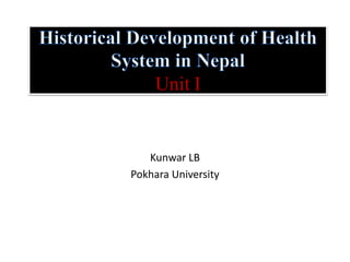 Unit I
Kunwar LB
Pokhara University
 
