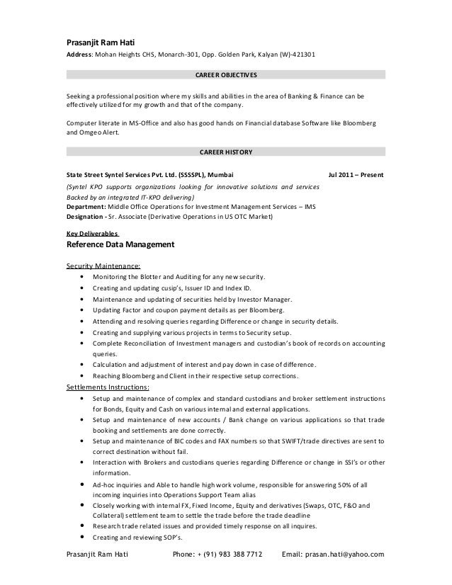 career objective financial analyst