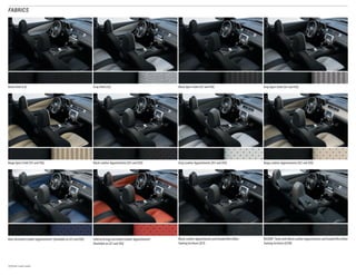 Blue-Accented Leather Appointments 1 (Available on 2LT and 2SS) Inferno Orange-Accented Leather Appointments 1
(Available on 2LT and 2SS)
Black Cloth (LS) Gray Cloth (LS) Black Sport Cloth (1LT and 1SS)
Gray Leather Appointments (2LT and 2SS) Beige Leather Appointments (2LT and 2SS)
Gray Sport Cloth (1LT and 1SS)
Beige Sport Cloth (1LT and 1SS) Black Leather Appointments (2LT and 2SS)
Fabrics
Black Leather Appointments and Sueded Microfiber
Seating Surfaces (ZL1)
RECARO® Seats with Black Leather Appointments and Sueded Microfiber
Seating Surfaces (Z/28)
1 Extra-cost color.
 