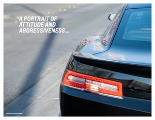 “A PORTRAIT OF
	 ATTITUDE AND
	 AGGRESSIVENESS ...
Camaro 2SS Coupe in Black.
 