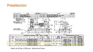 Motor de 50 Hp a 1780 rpm . Determinar frame.
2146 mm 702 mm
 
