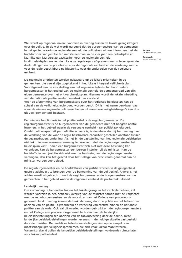 2ekamerbrief politie