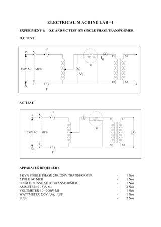 2 electrical machines lab | PDF
