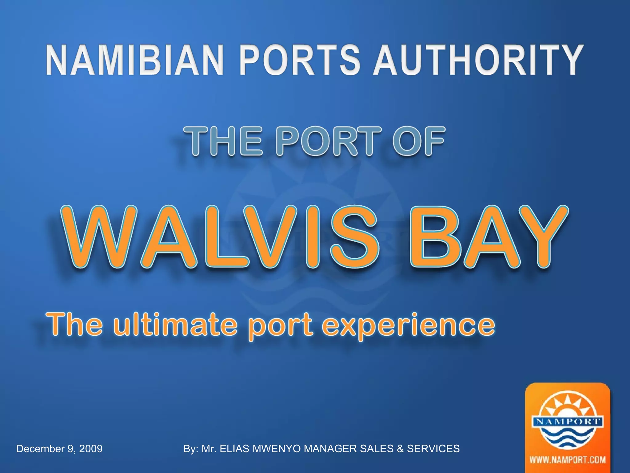 June 8, 2009 By: Mr. ELIAS MWENYO MANAGER SALES & SERVICES