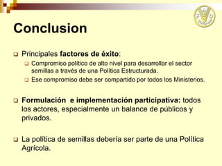 El proceso de formulación e implementación, FAO