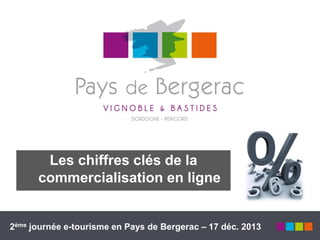 Les chiffres clés de la
commercialisation en ligne

2ème journée e-tourisme en Pays de Bergerac – 17 déc. 2013

 