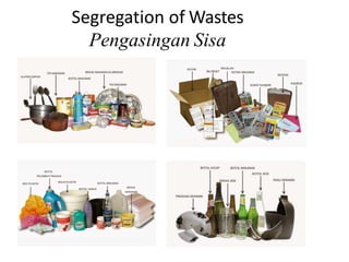 Segregation of Wastes
Pengasingan Sisa
 