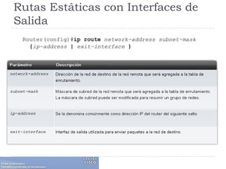 Rutas Estáticas con Interfaces de Salida