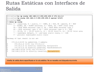 Rutas Estáticas con Interfaces de Salida