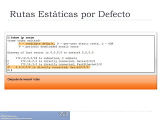 Rutas Estáticas por Defecto