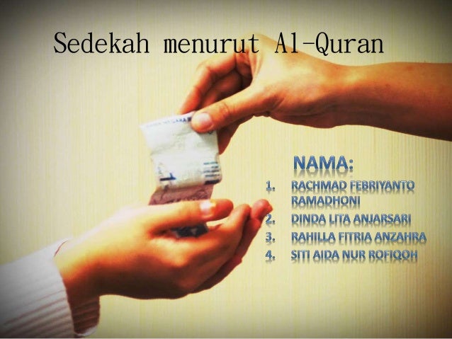 Sedekah Menurut Al Quran