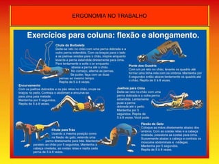 ERGONOMIA NO TRABALHO
 