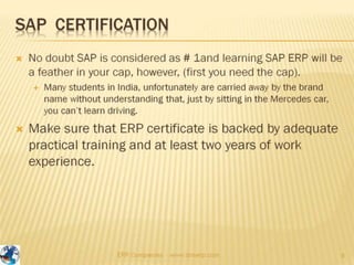 SAP, Oracle, Infor, Microsoft Dynamics - MNC ERP