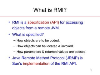 java rmi ESSENTIALS WITH ARCHITECTURE FOR ADVANCE JAVA | PPT