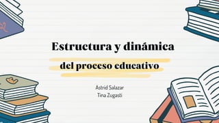 del proceso educativo
Estructura y dinámica
Astrid Salazar
Tina Zugasti
 