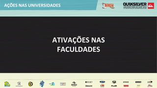 AÇÕES  NAS  UNIVERSIDADES




                      ATIVAÇÕES  NAS  
                       FACULDADES
 