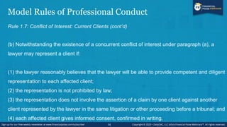 Model Rules of Professional Conduct
Rule 3.3: Candor Toward the Tribunal
Advocate
(a) A lawyer shall not knowingly:
(1) ma...