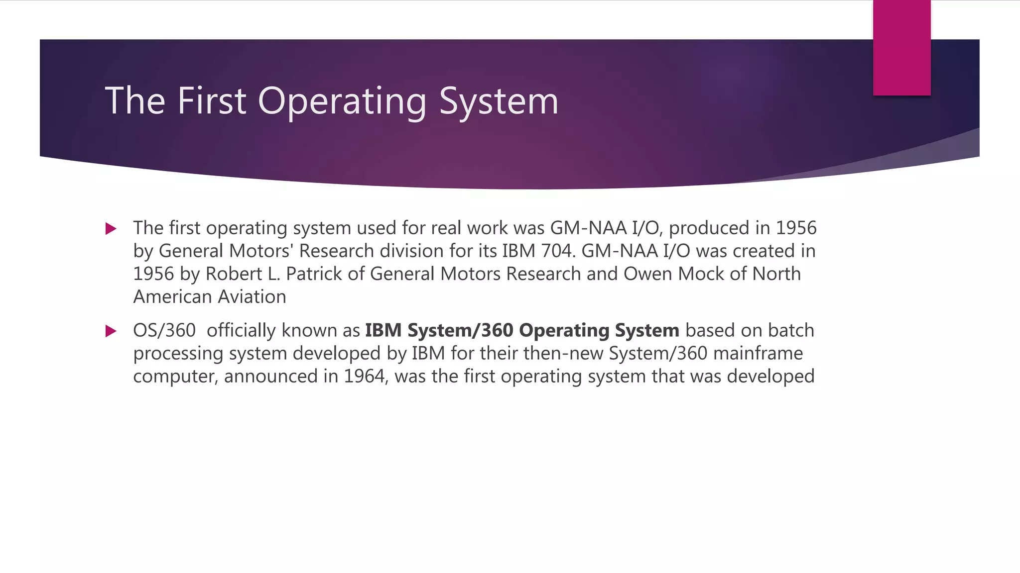 evolution of operating system | PPTX