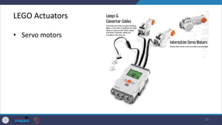 LEGO Actuators
• Servo motors
16
 