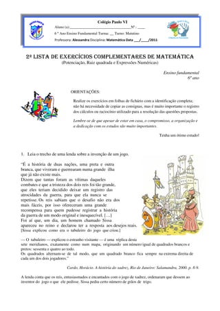 lenda de Sissa, PDF, Trigo