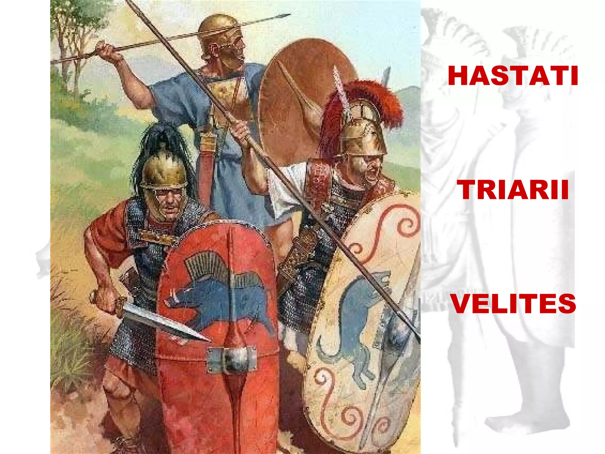 HASTATI TRIARII   VELITES 