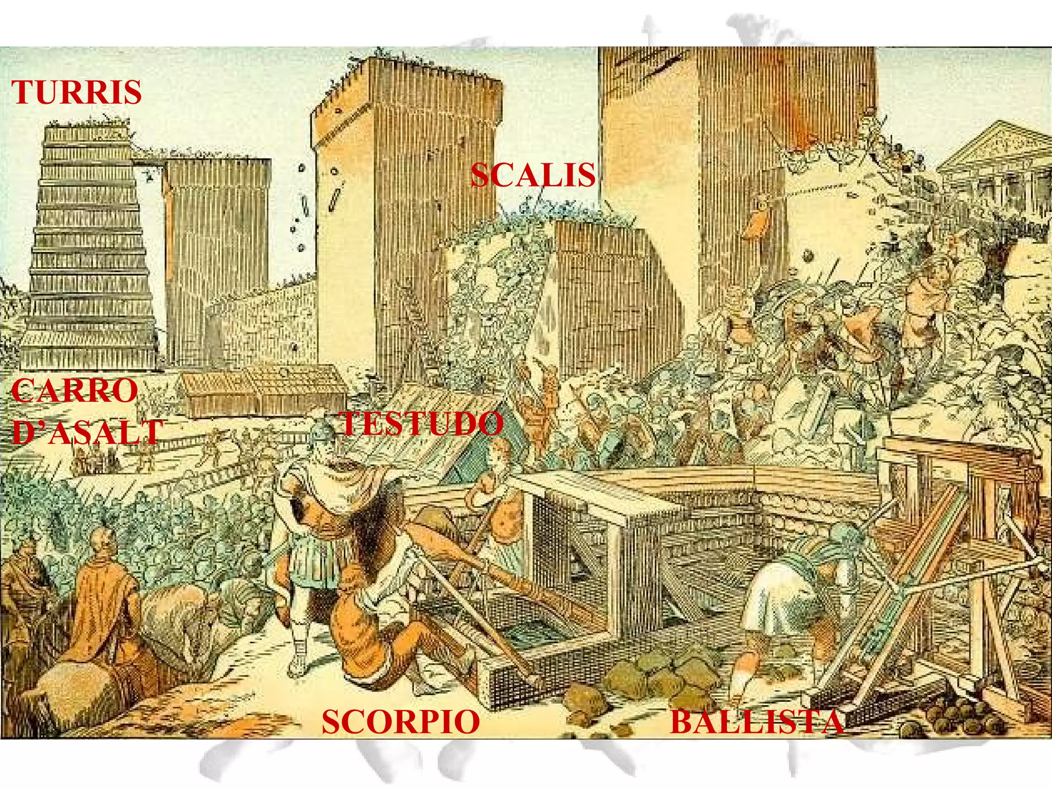 TURRIS CARRO D’ASALT TESTUDO SCORPIO BALLISTA SCALIS 