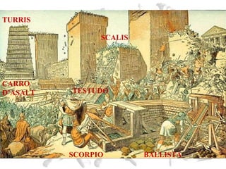 TURRIS CARRO D’ASALT TESTUDO SCORPIO BALLISTA SCALIS 