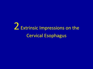 2Extrinsic Impressions on the
Cervical Esophagus
 