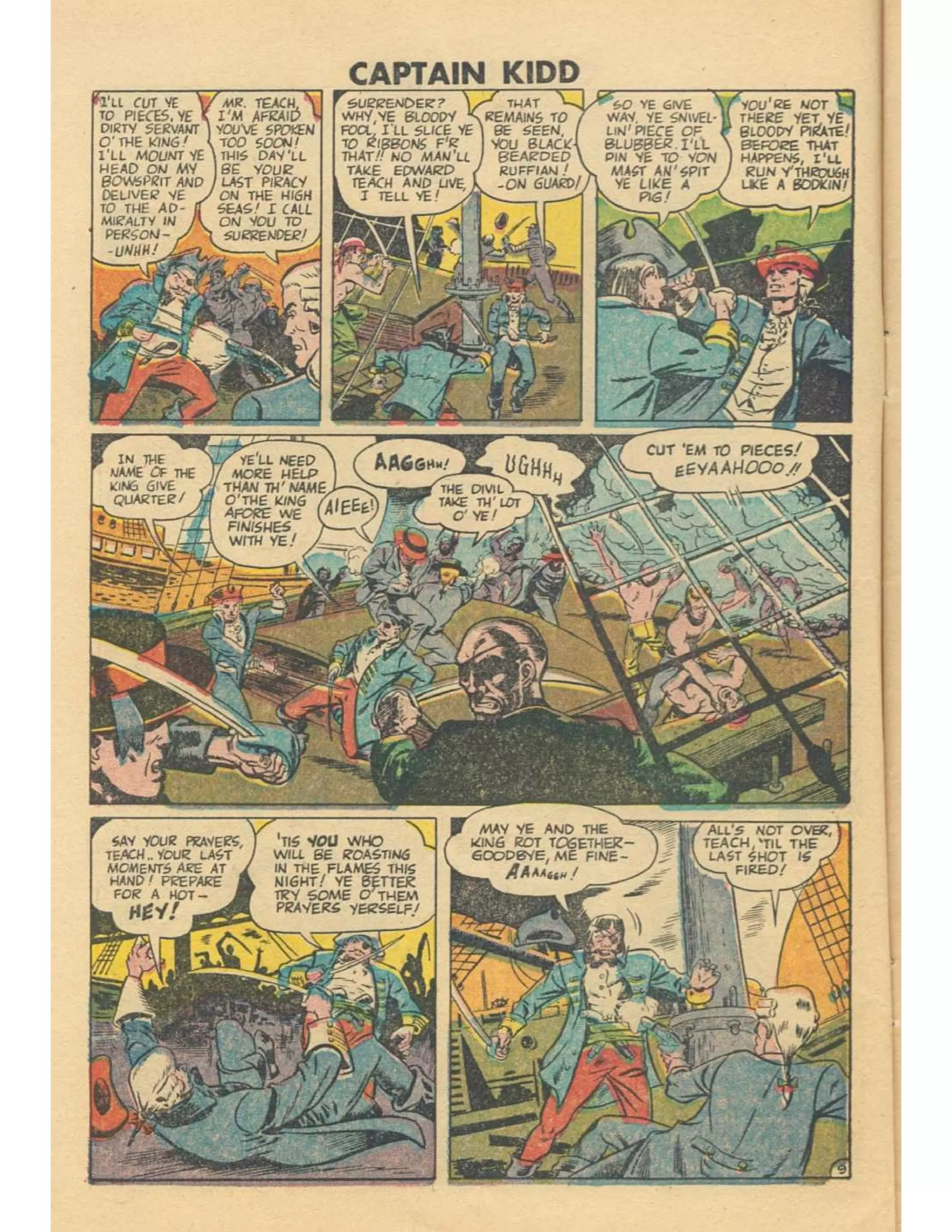 Captain Kidd With Blackbeard The Pirate