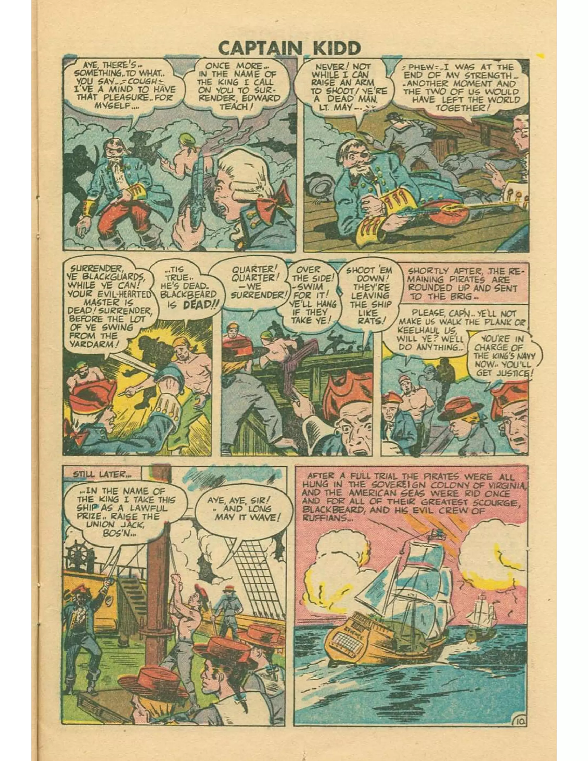 Captain Kidd With Blackbeard The Pirate