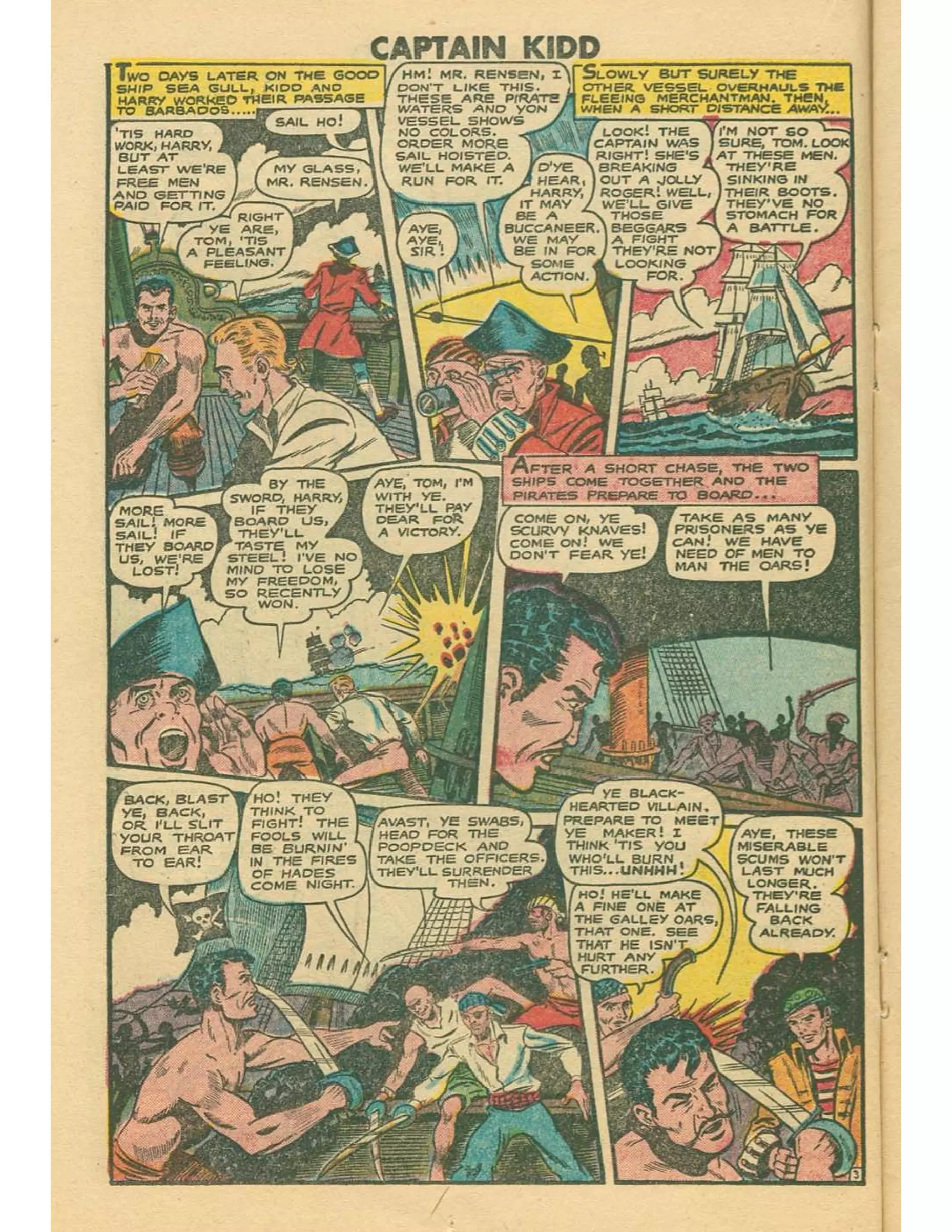 Captain Kidd With Blackbeard The Pirate