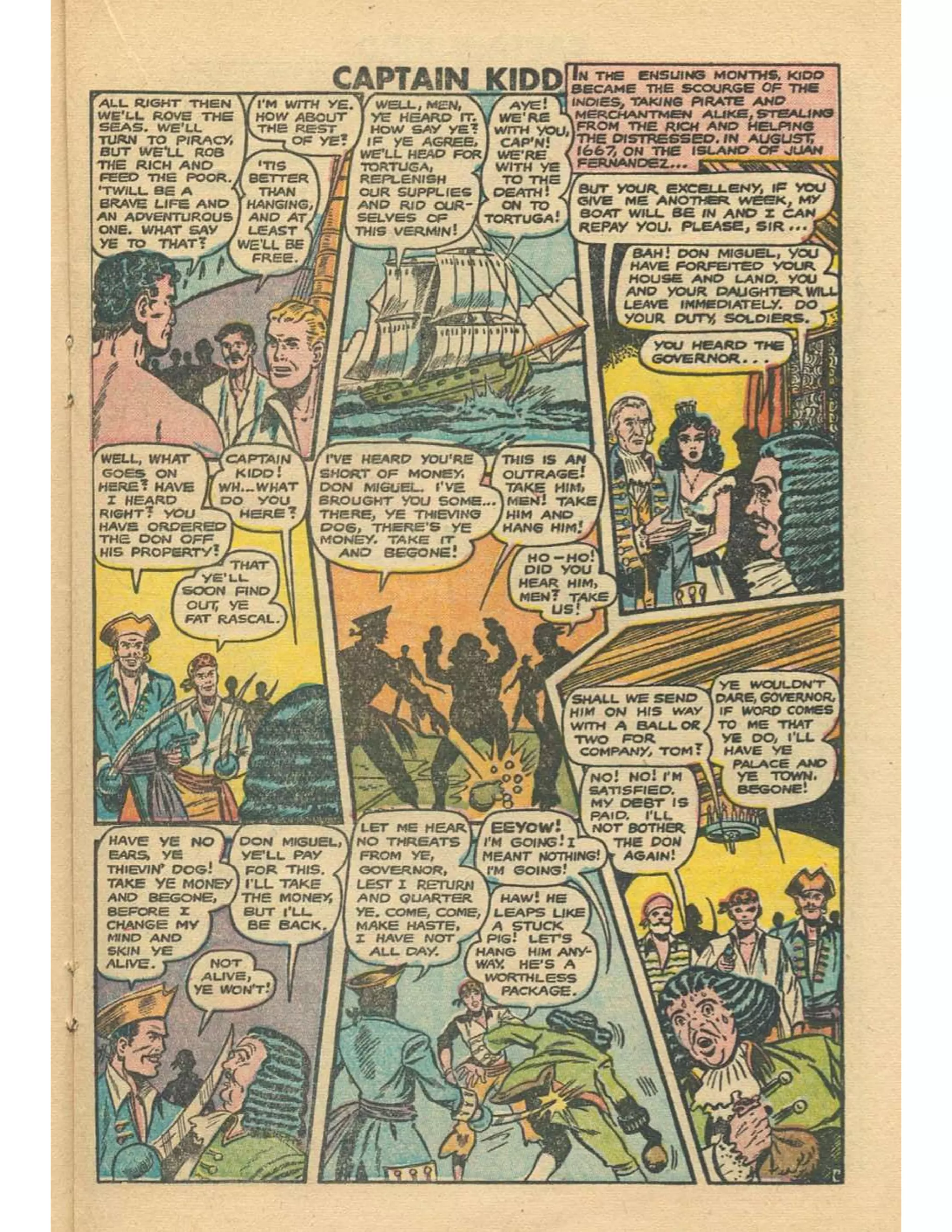 Captain Kidd With Blackbeard The Pirate