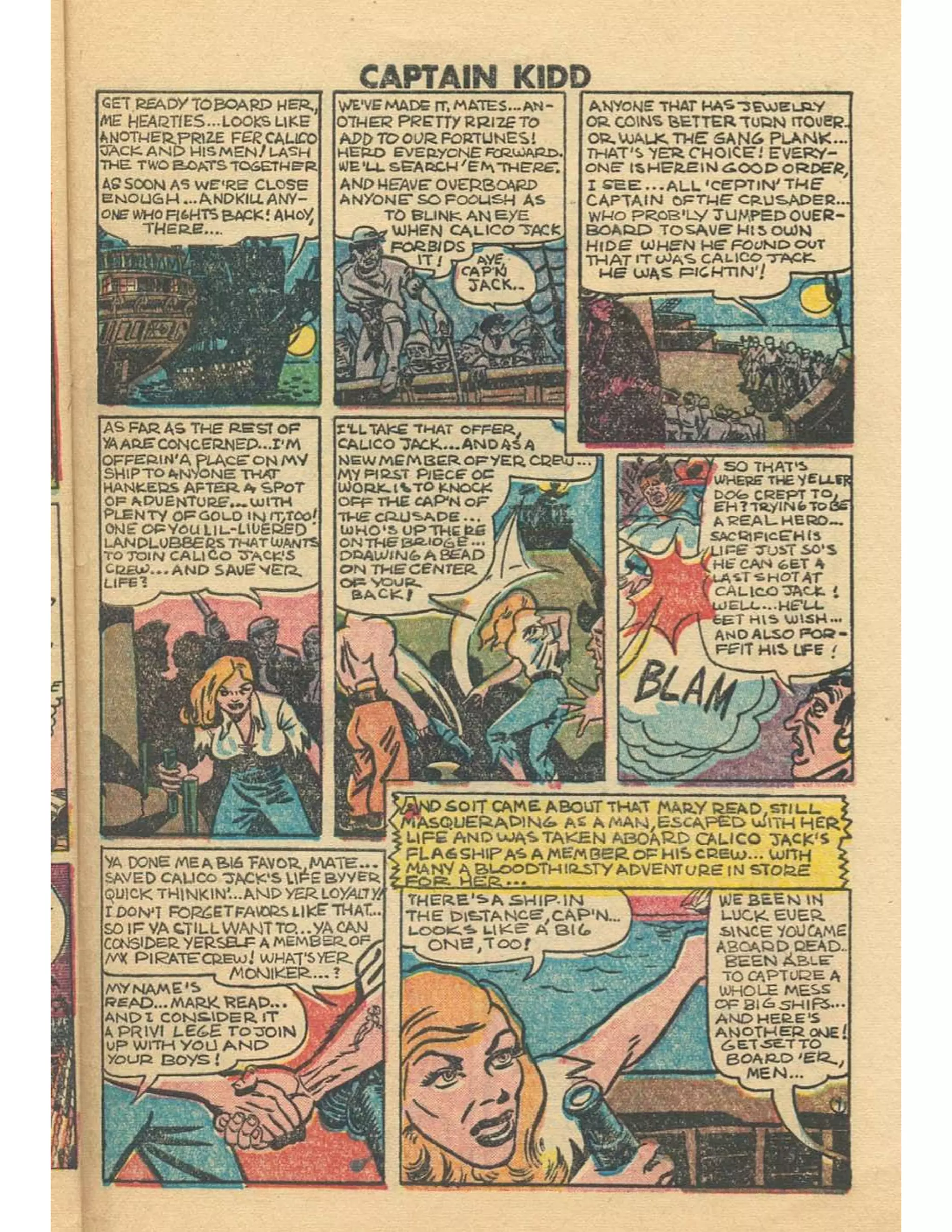 Captain Kidd With Blackbeard The Pirate