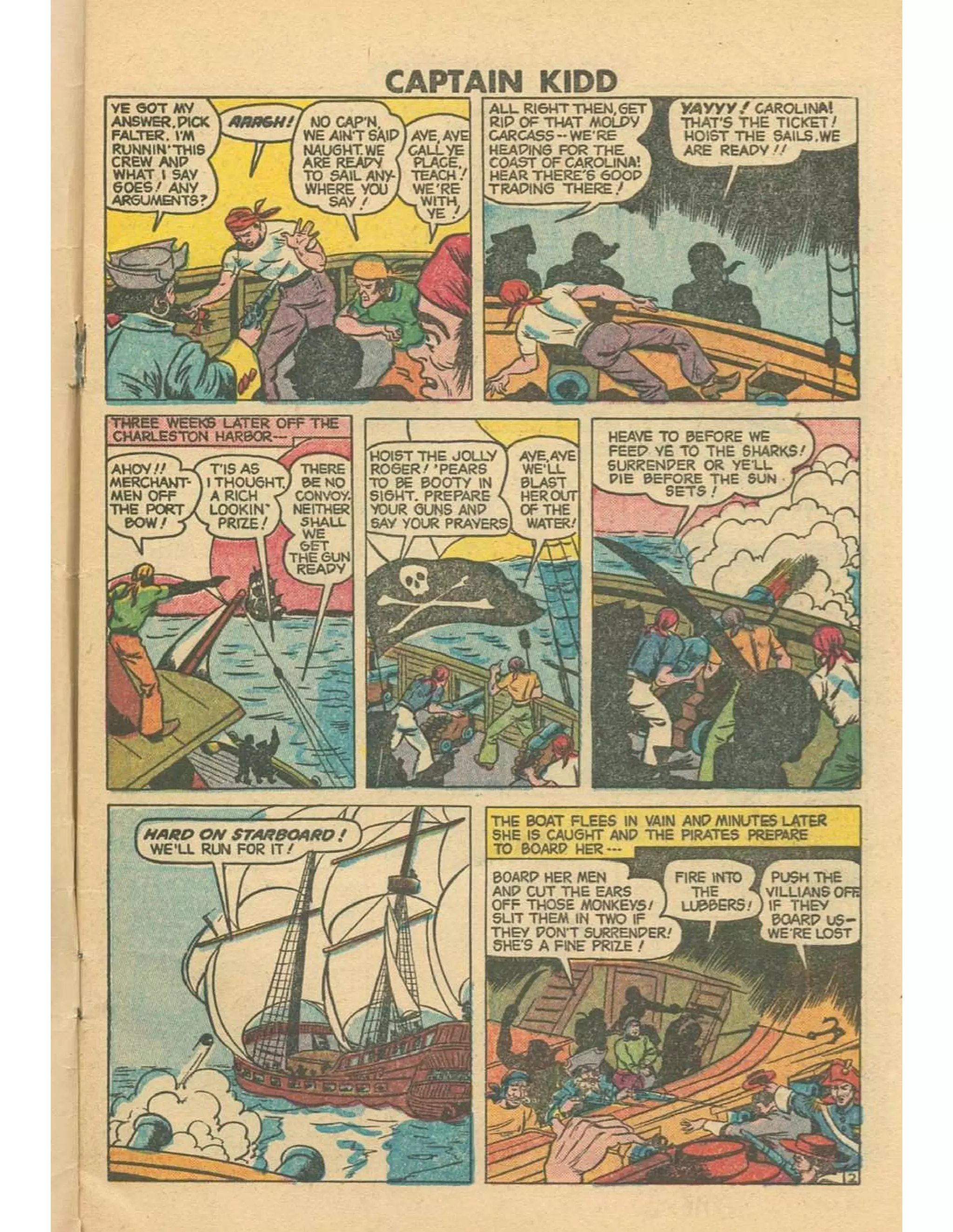 Captain Kidd With Blackbeard The Pirate