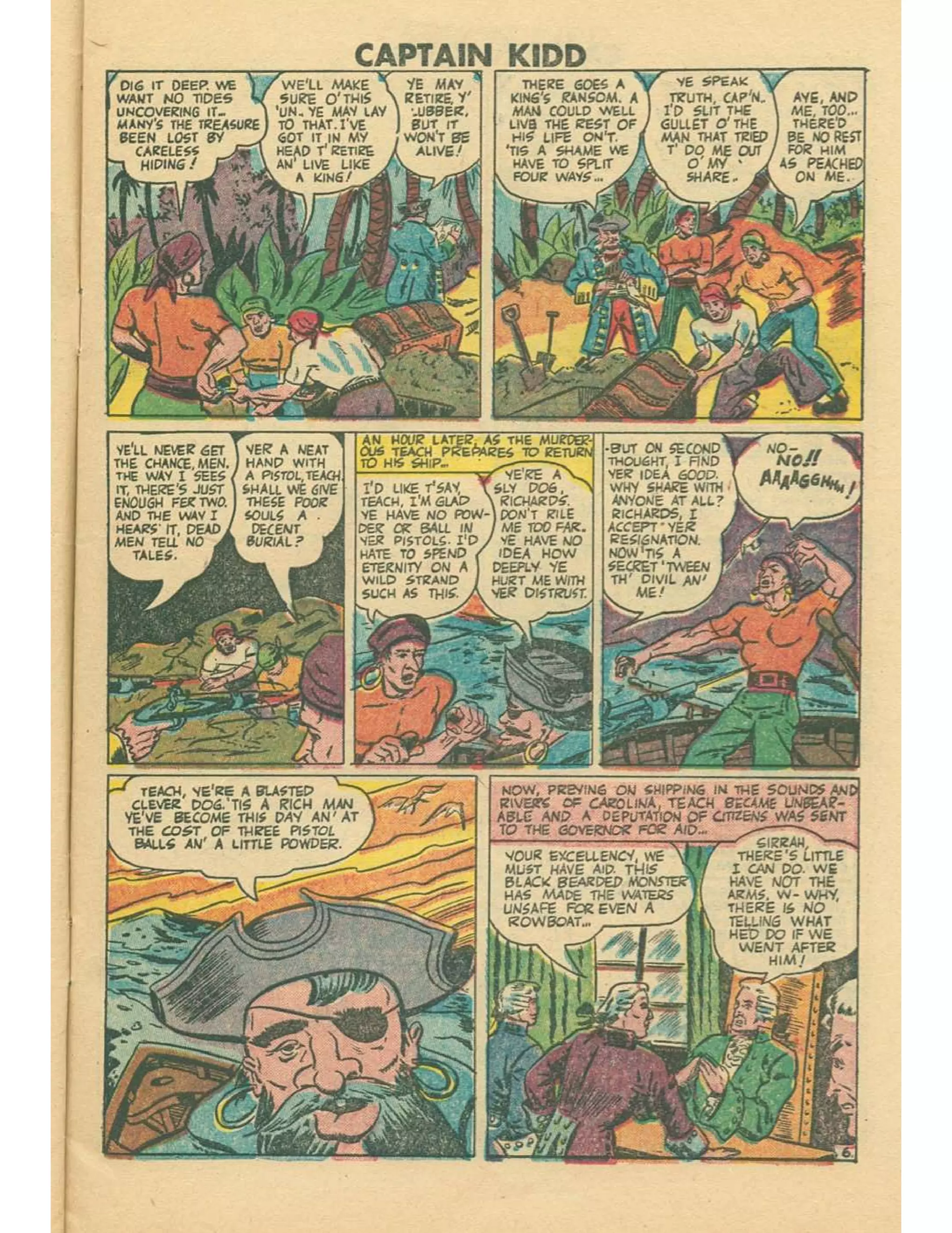 Captain Kidd With Blackbeard The Pirate