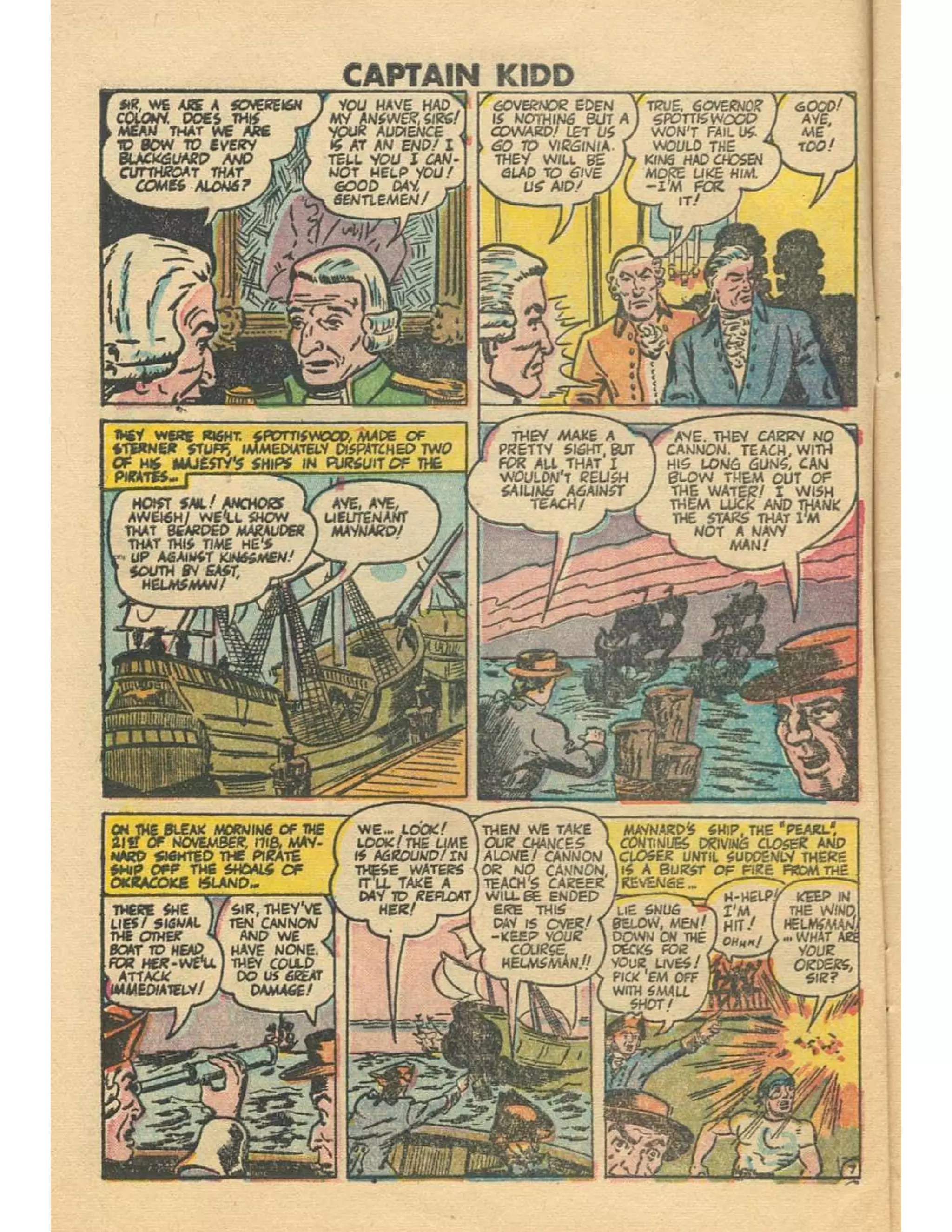 Captain Kidd With Blackbeard The Pirate