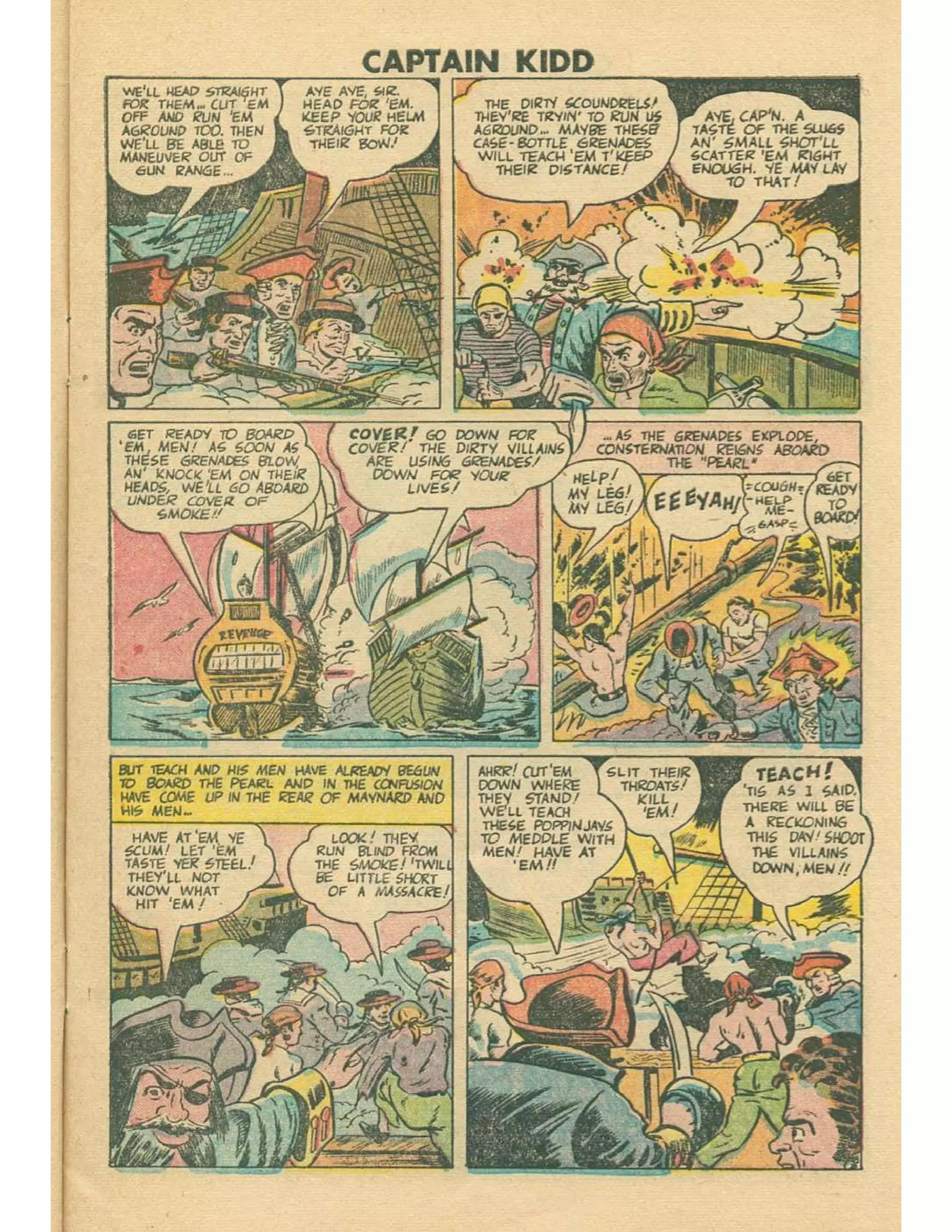 Captain Kidd With Blackbeard The Pirate