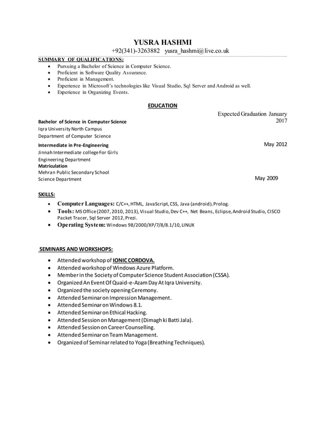 Yusrahashmicv PDF Free Download Yusrahashmicv pdf free download
