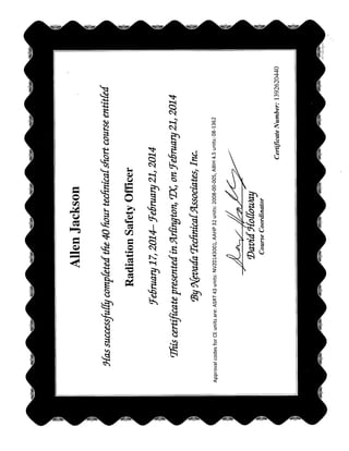 RSO Certificate bw