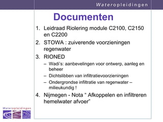 Wadi Riolering Methoden verwerken regenwater | PPTX