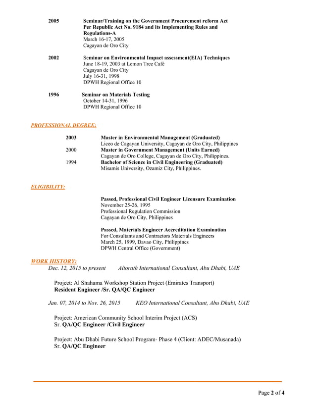 edwin cv for QA-QC Engineer