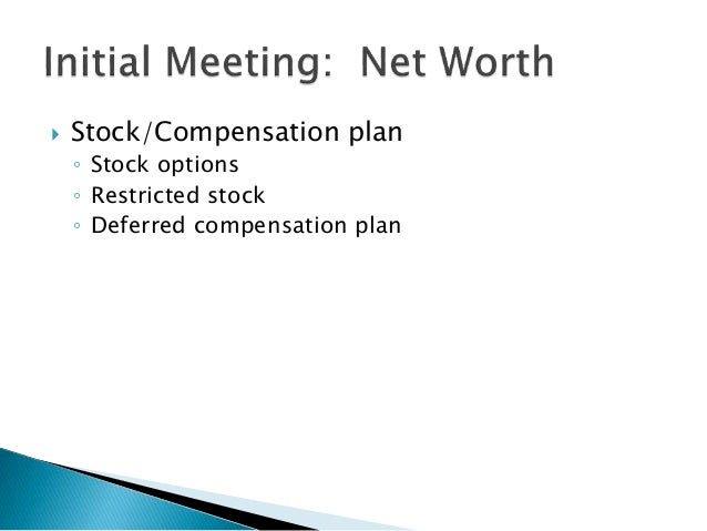 Deferred compensation stock options