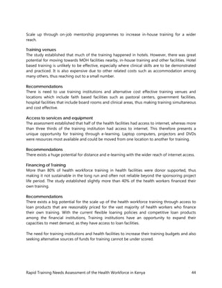 Kenya Health Workforce Training Needs Assessment Report | PDF