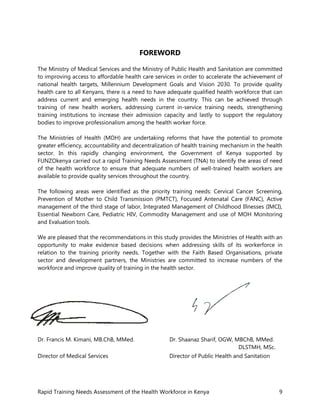 Kenya Health Workforce Training Needs Assessment Report | PDF