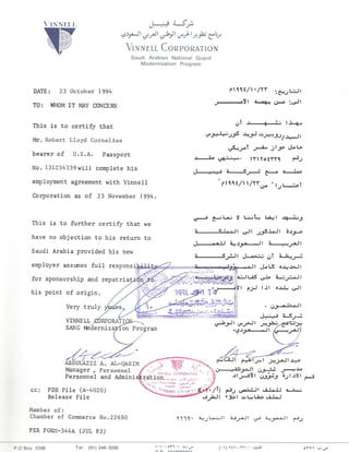 LETTER OF NO OBJECTION SANG SAUDI ARABIA