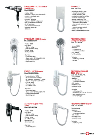 Swissmann Swissmann brochures - 2015 | PDF