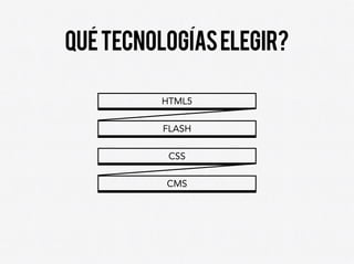 quetecnologiaselegir?
html5
flash
css
cms
 