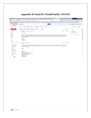   	
   	
  
	
  
25	
  |	
  P a g e 	
  
	
  
Appendix B: Email Dr. Donald Smith, CIO OIT
 